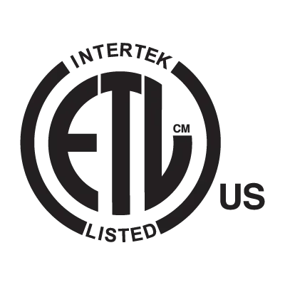 ETL Listed by Intertek